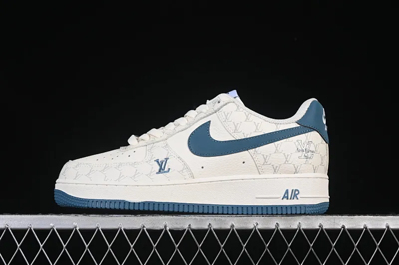 All categories Nk Air Force 1 Air Force series Nk Air Force 1 Low Air Force low-top Nike Air Force 1'07 Low LV joint Gulf blue print Air Force 1 low-top casual sneakers BZ6880-105